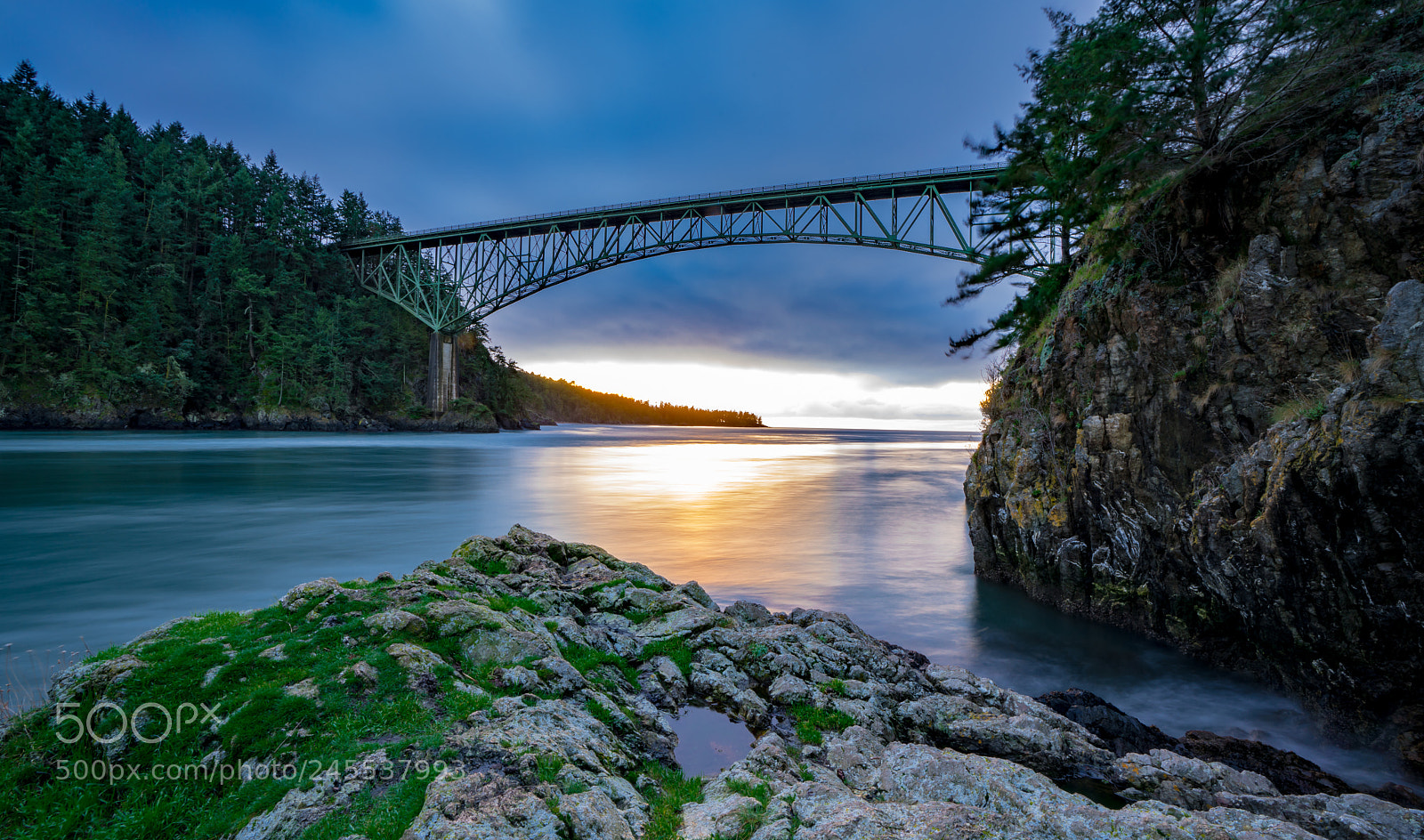 Sony a7R III sample photo. Sunset from deception pass photography