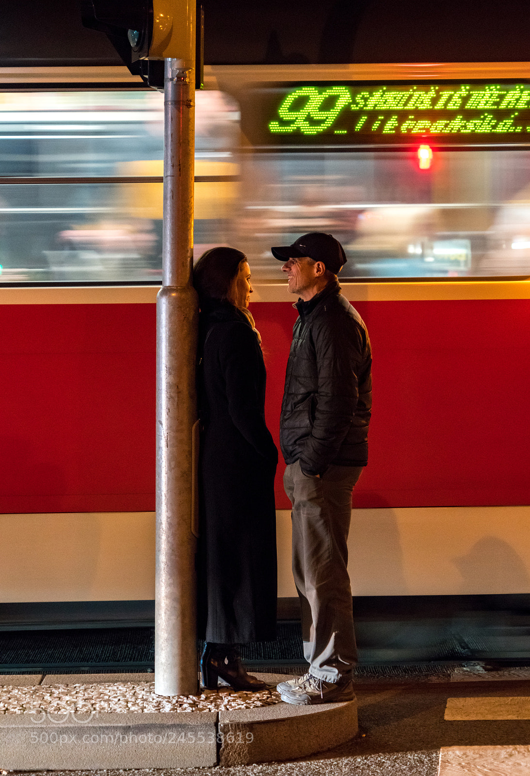 Sony a7R II sample photo. Tight tram stop photography