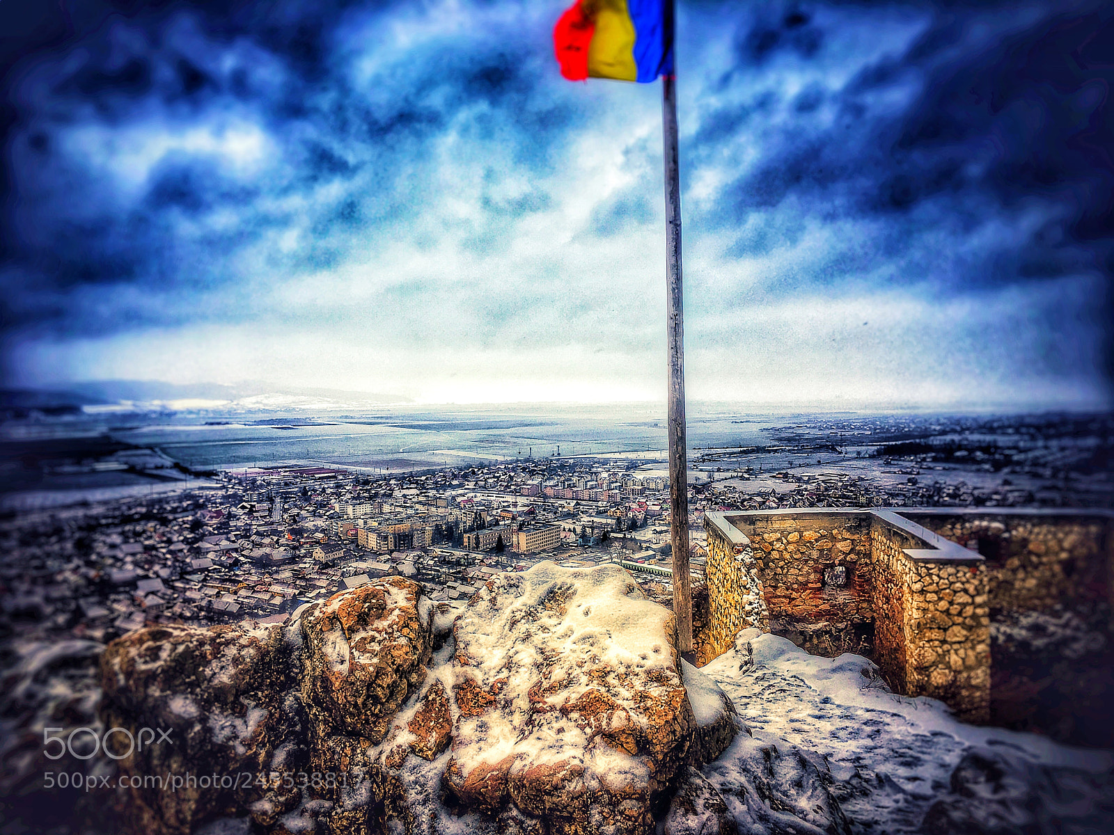 Apple iPhone 6s sample photo. Romania flag on top photography