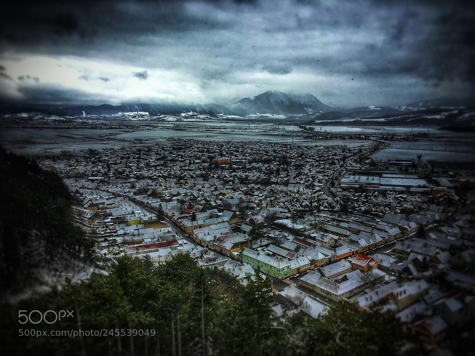 Apple iPhone 6s sample photo. Rasnov city from above photography