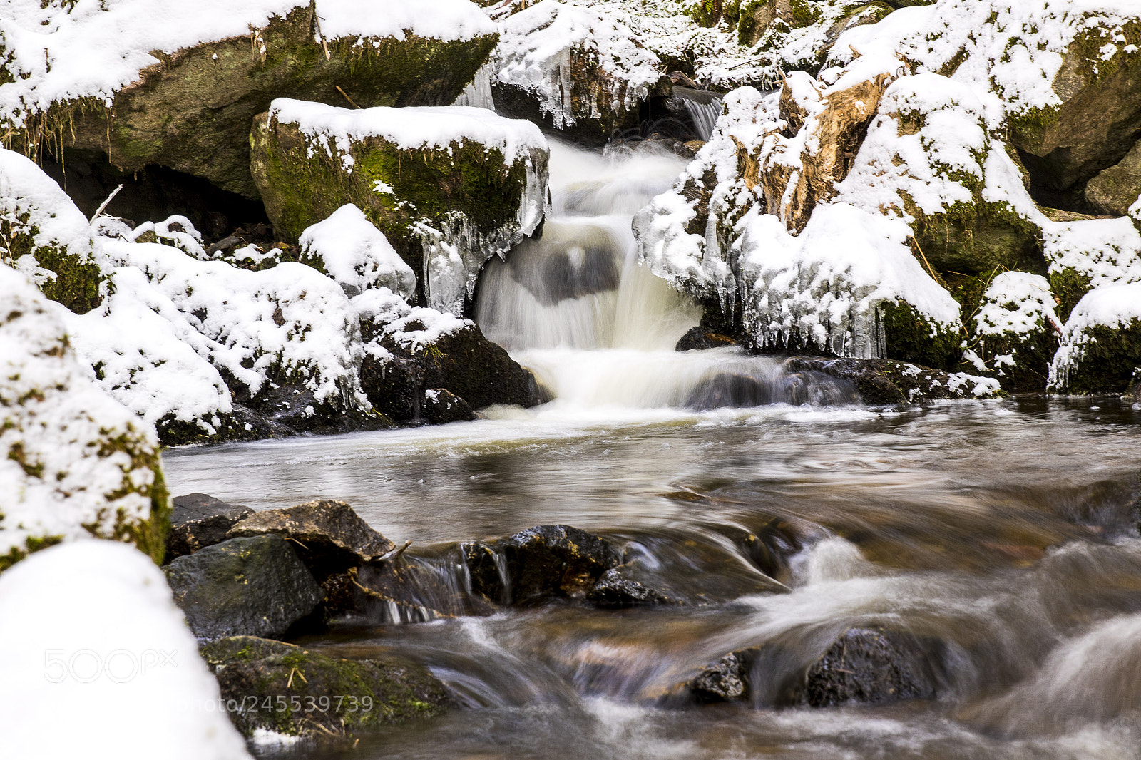 Canon EOS 7D Mark II sample photo. Waterfall (winter) photography