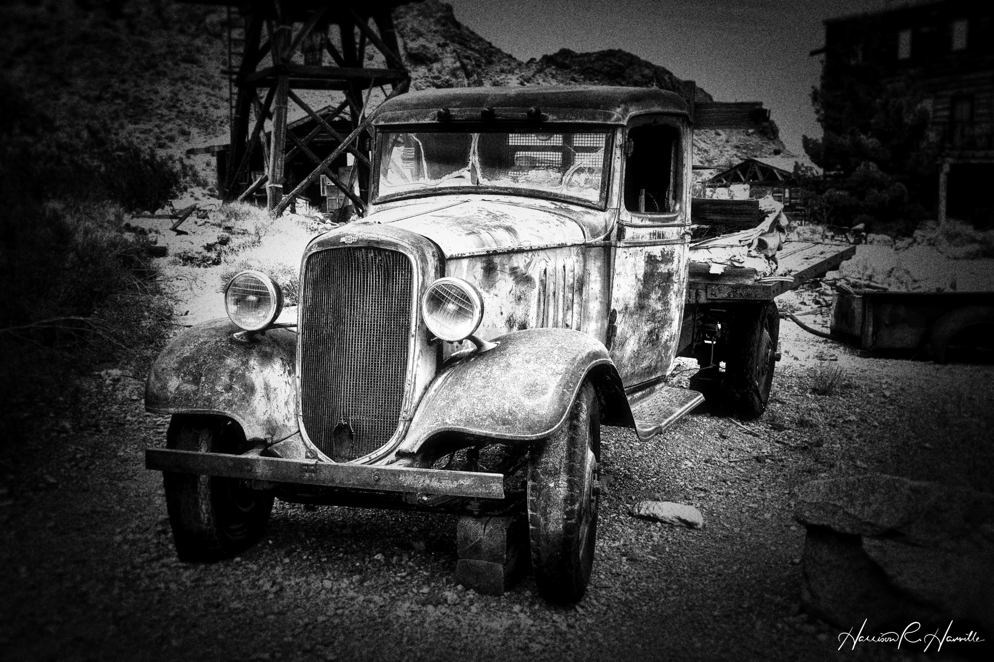 Hasselblad Lunar sample photo. Chevy flatbed truck photography