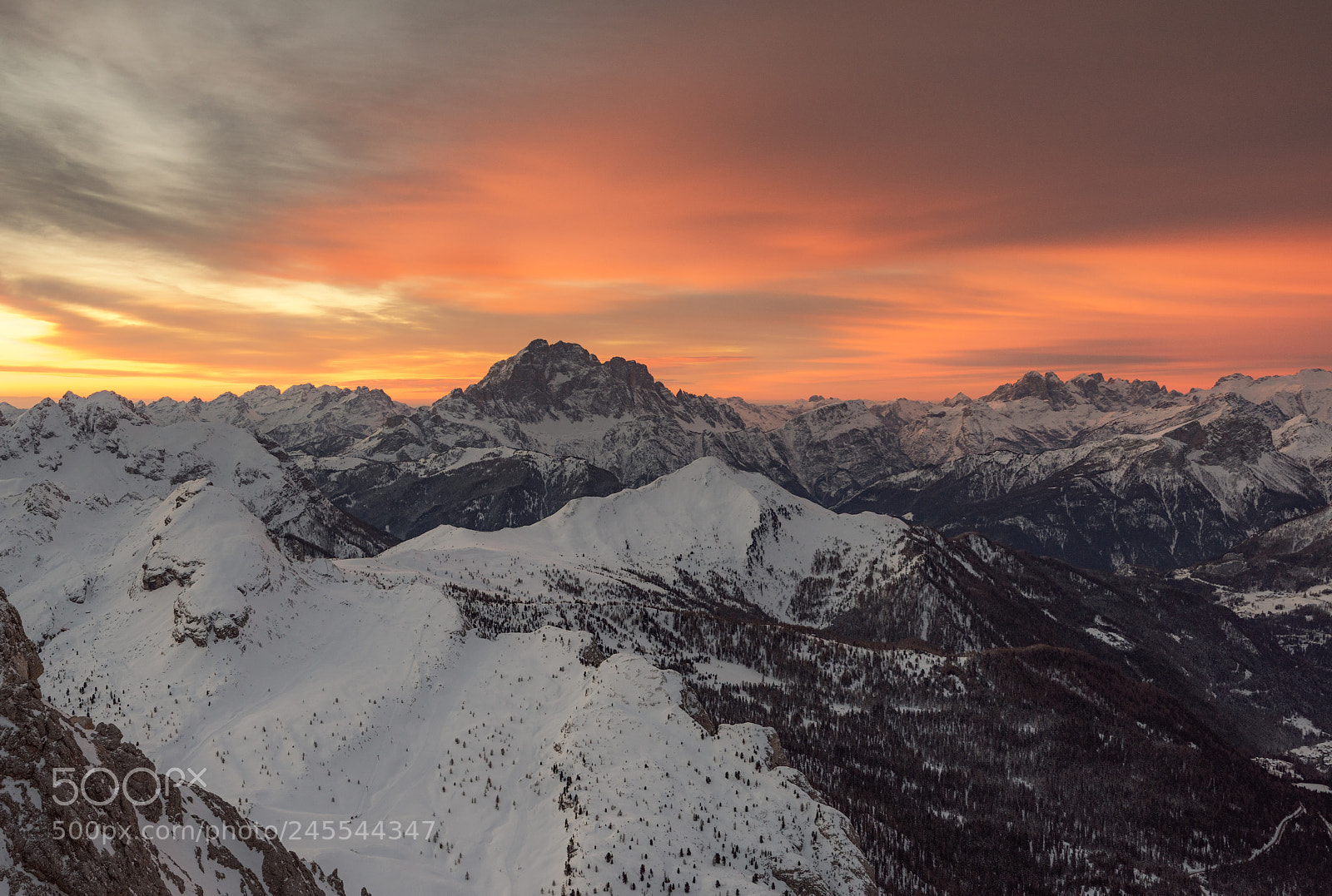 Nikon D810 sample photo. Un alba al lagazuoi photography