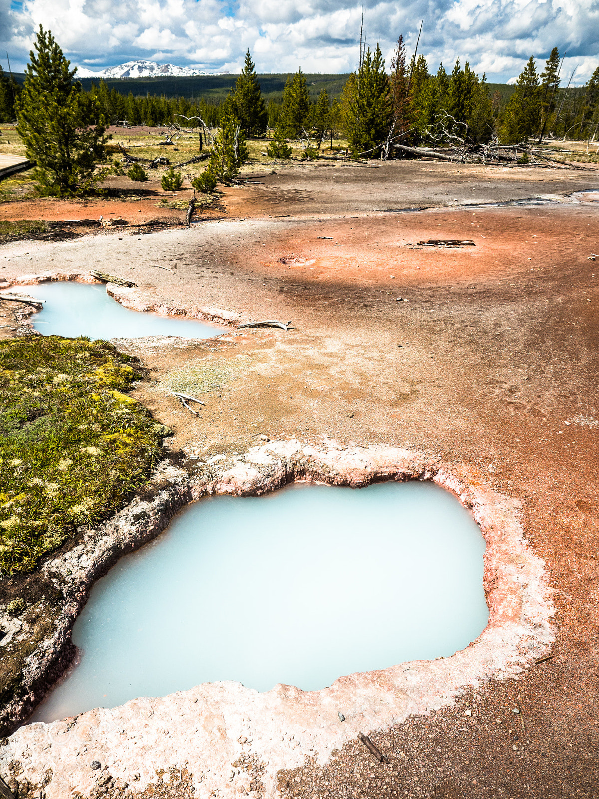 Olympus OM-D E-M5 II sample photo. Aqua waters of yellowstone photography