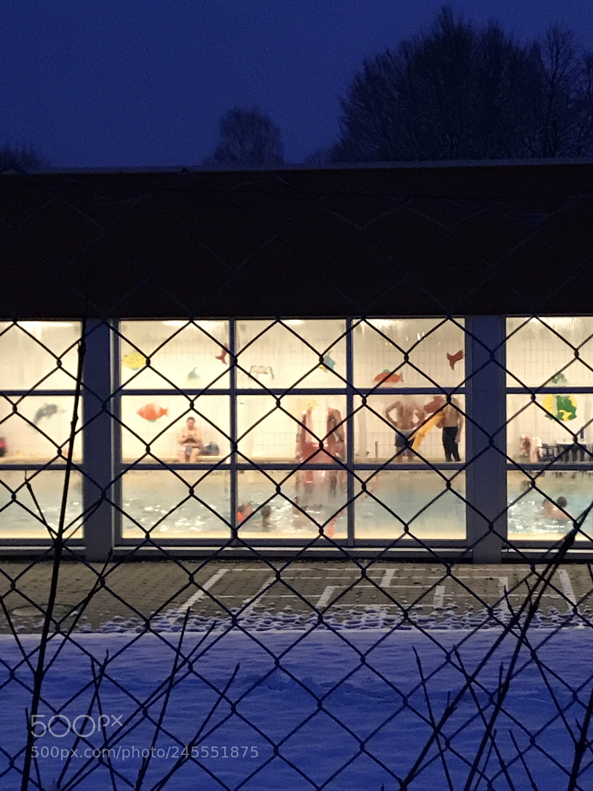 Apple iPhone 7 Plus sample photo. Winter night bath photography