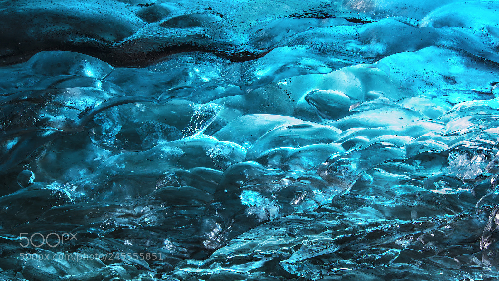 Nikon D610 sample photo. Blue ice texture panoramic photography