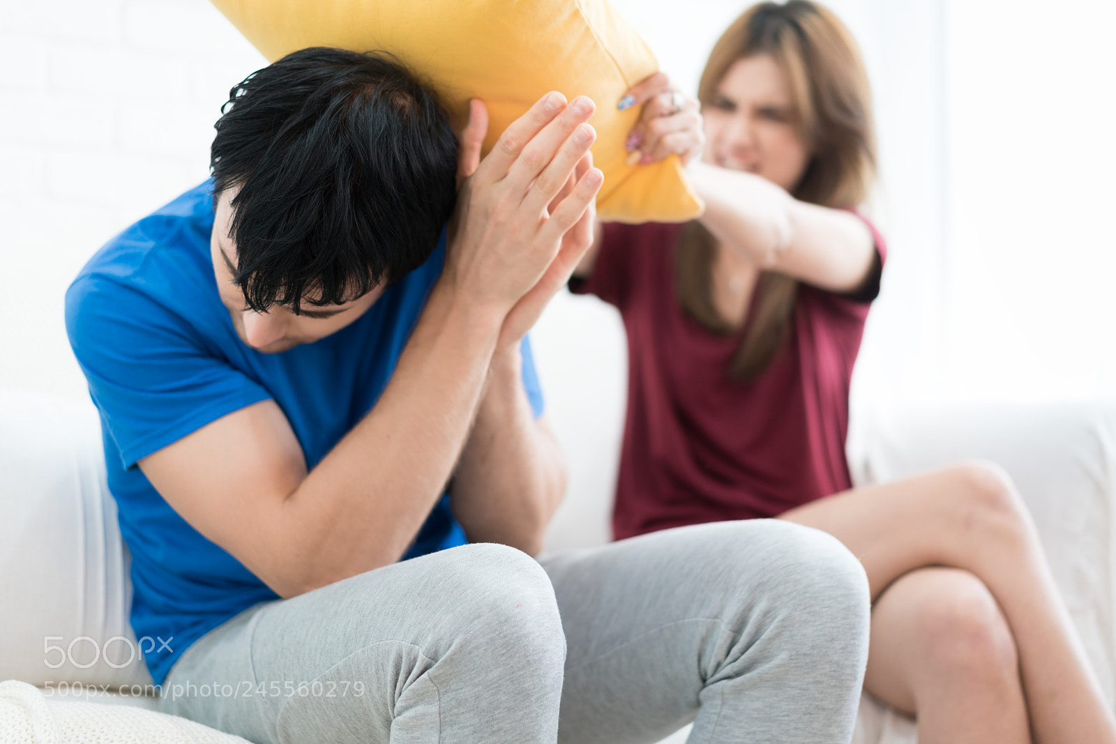Sony a7R II sample photo. Young couple quarrelling emotionally photography