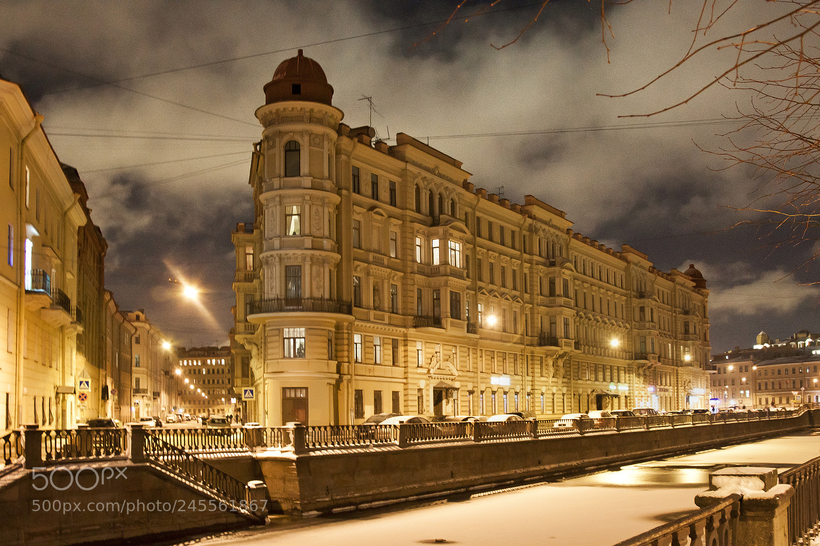 Canon EOS 500D (EOS Rebel T1i / EOS Kiss X3) sample photo. Petersburg winter night photography