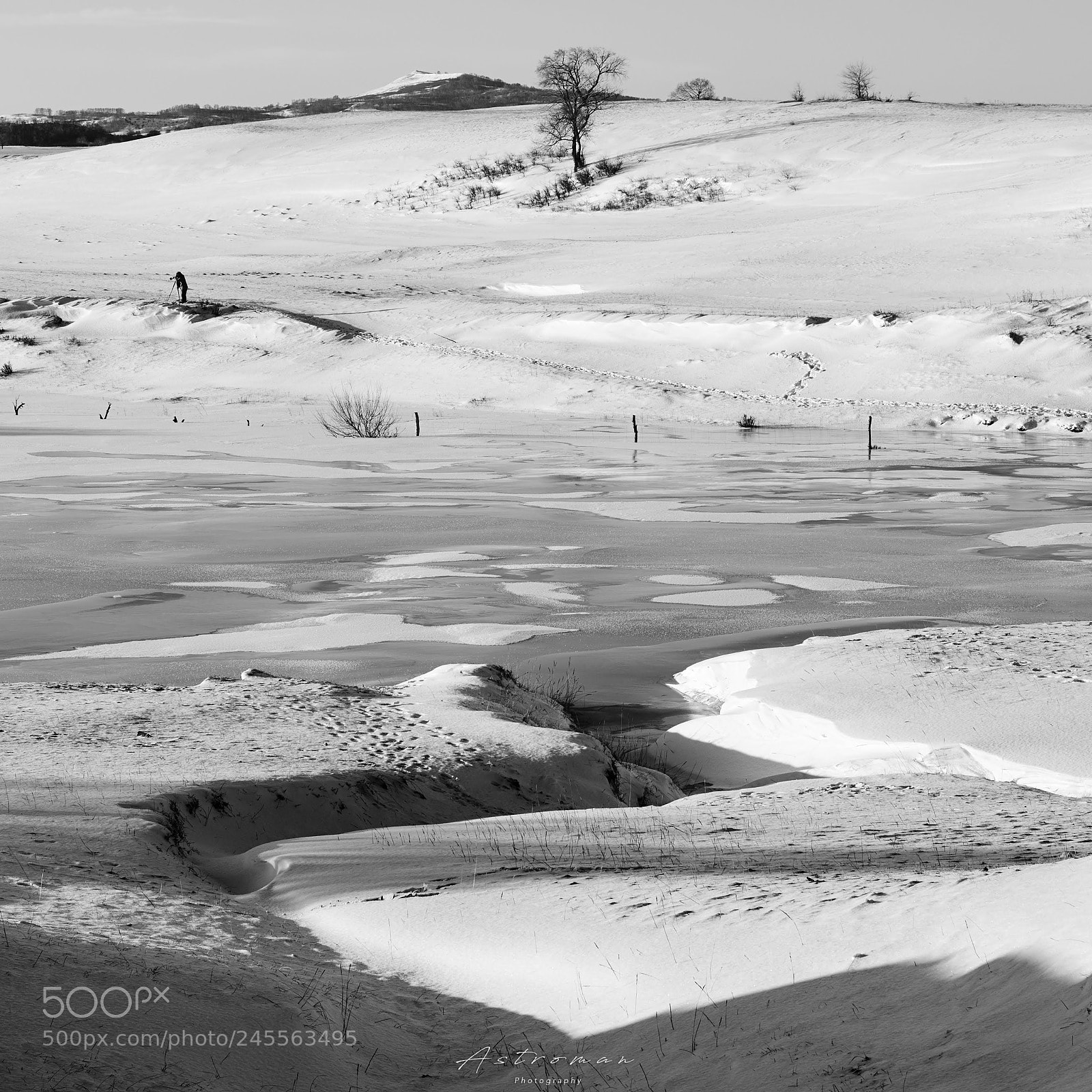 Pentax K-1 sample photo. Hill and lake photography