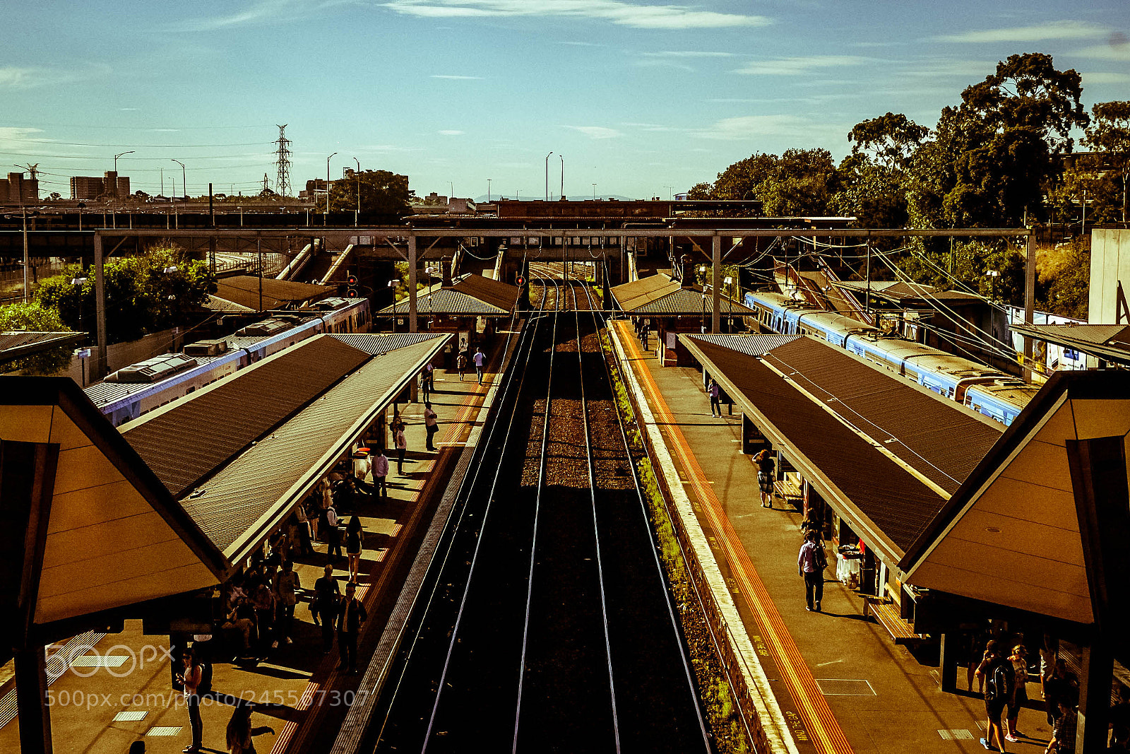 Fujifilm X-E1 sample photo. North melbourne train station photography