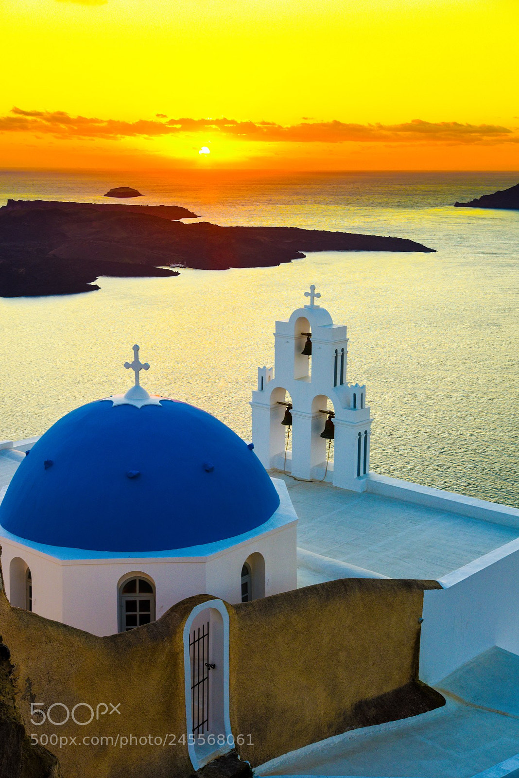 Nikon D810 sample photo. Sunset in santorini photography