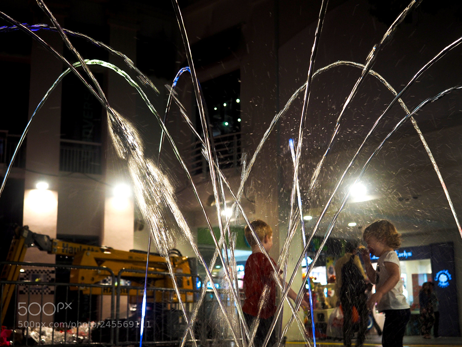 Olympus OM-D E-M5 II sample photo. Bugis night fountain photography