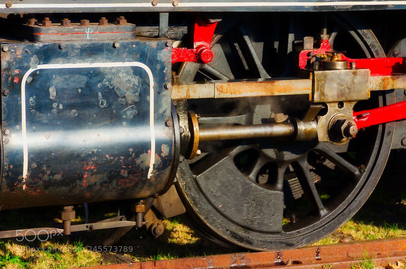 Nikon D5100 sample photo. Railroad wheel photography