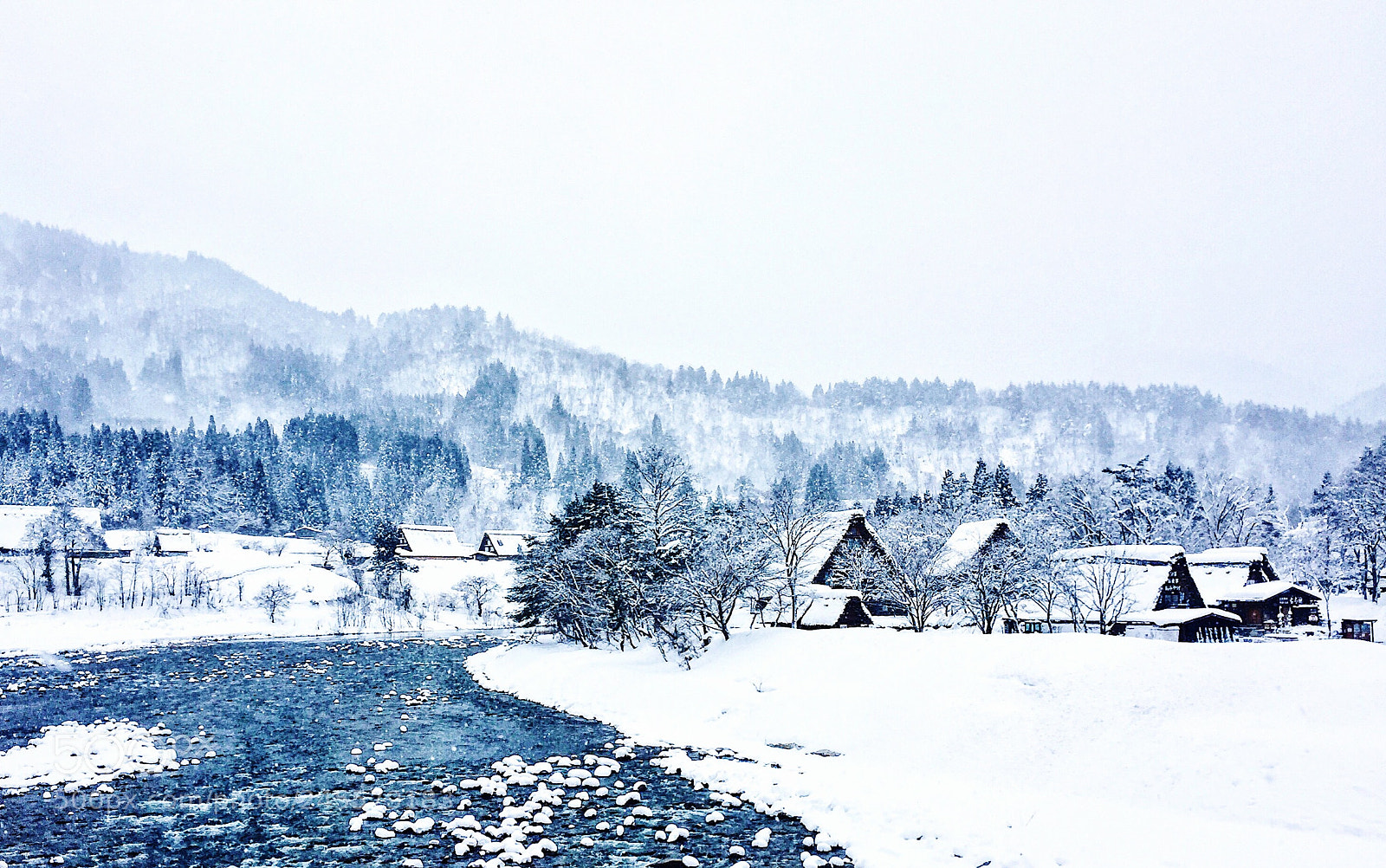 Apple iPhone 6 sample photo. Shirakawago japan winter photography