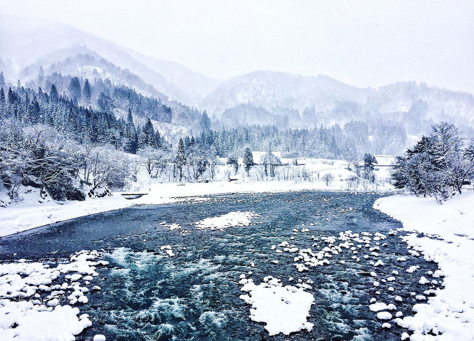 Apple iPhone 6 sample photo. Shirakawago japan winter photography