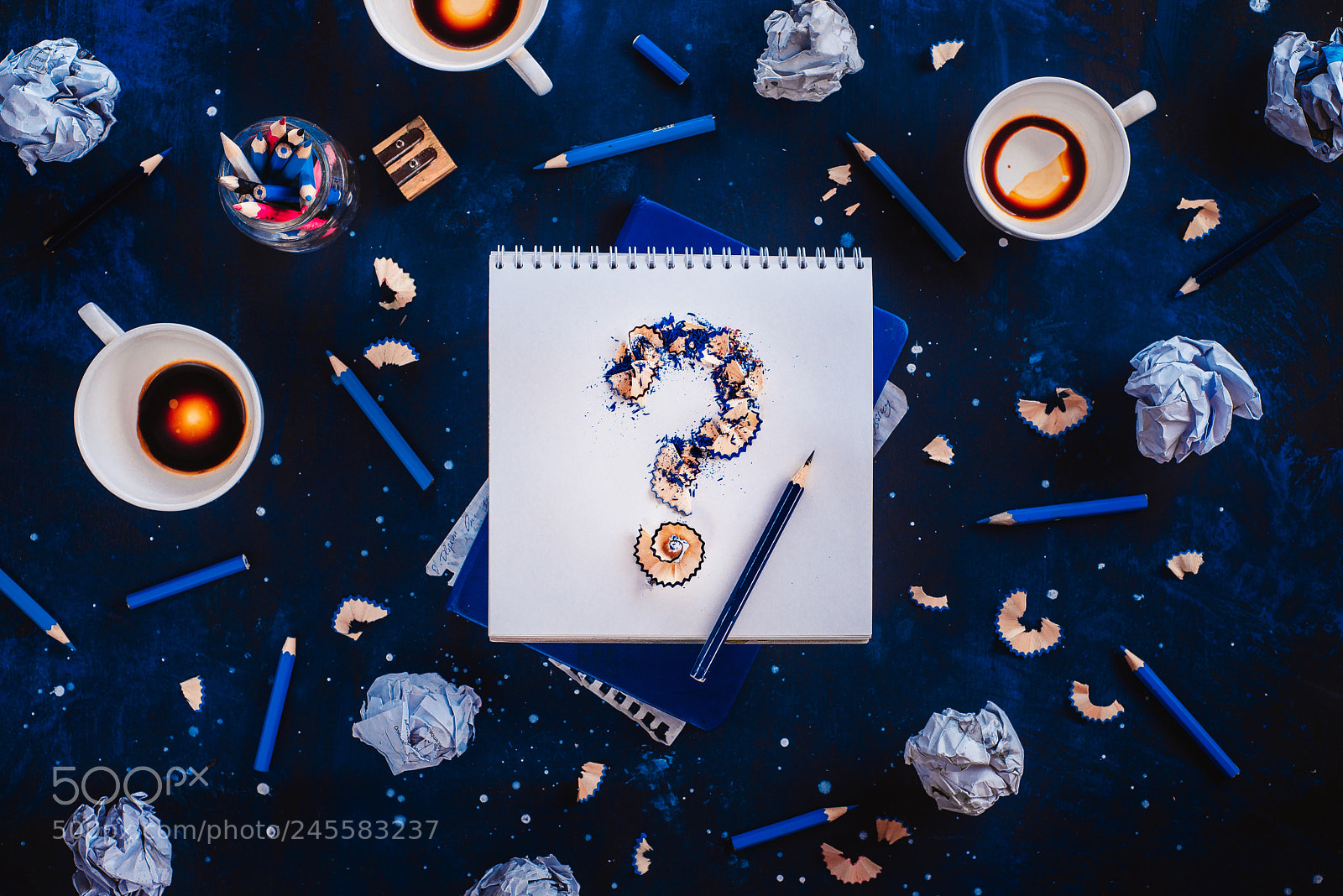 Nikon D800 sample photo. Question mark from pencil photography