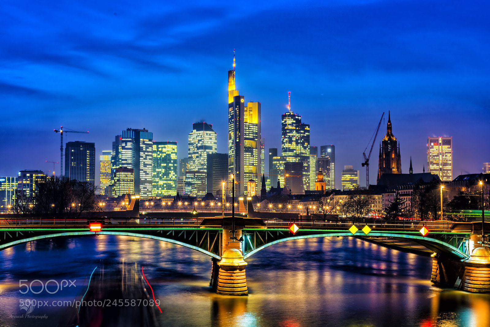 Nikon D810 sample photo. Frankfurt by night photography