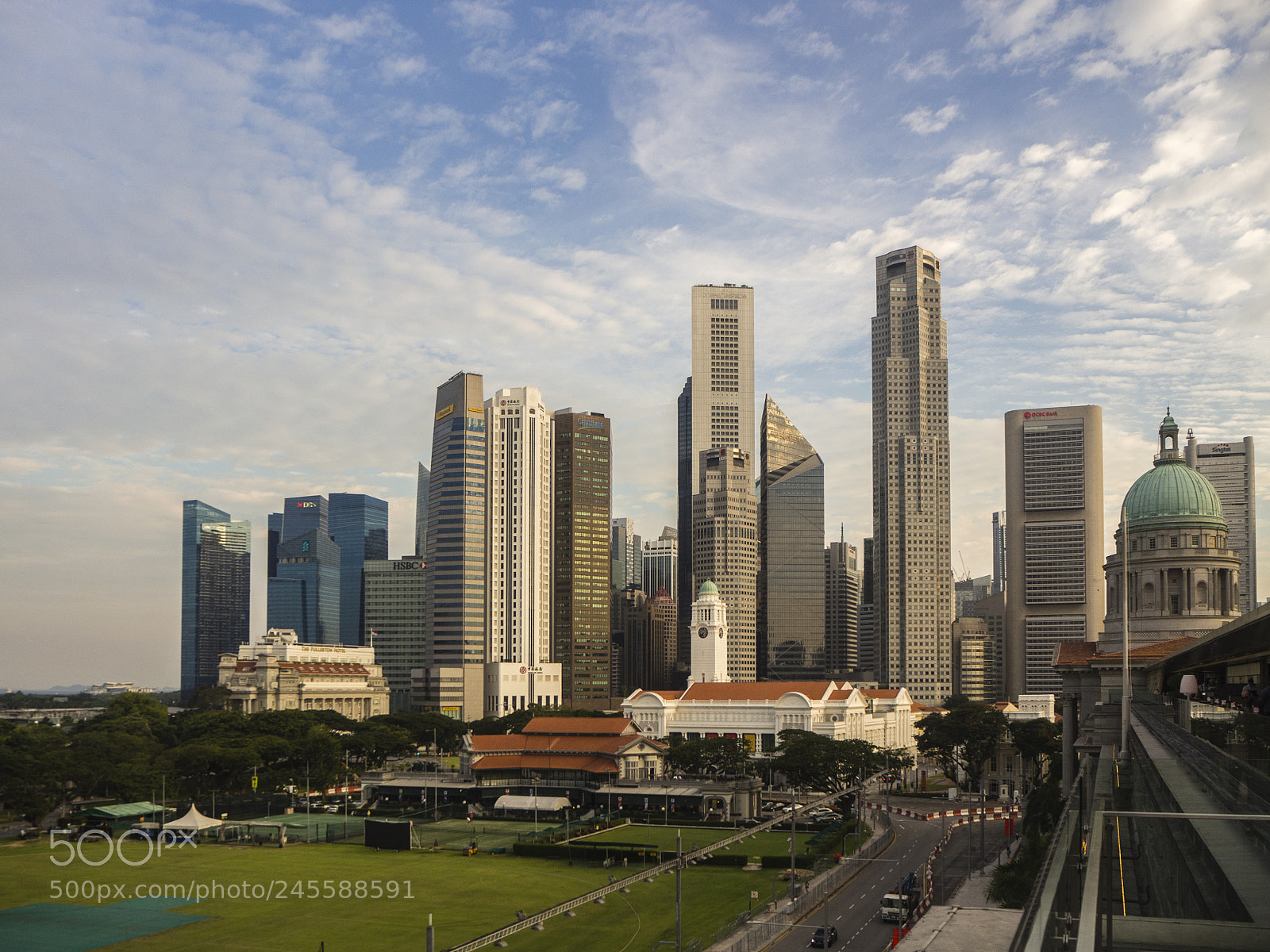 Olympus OM-D E-M10 II sample photo. Padang & downtown singapore photography