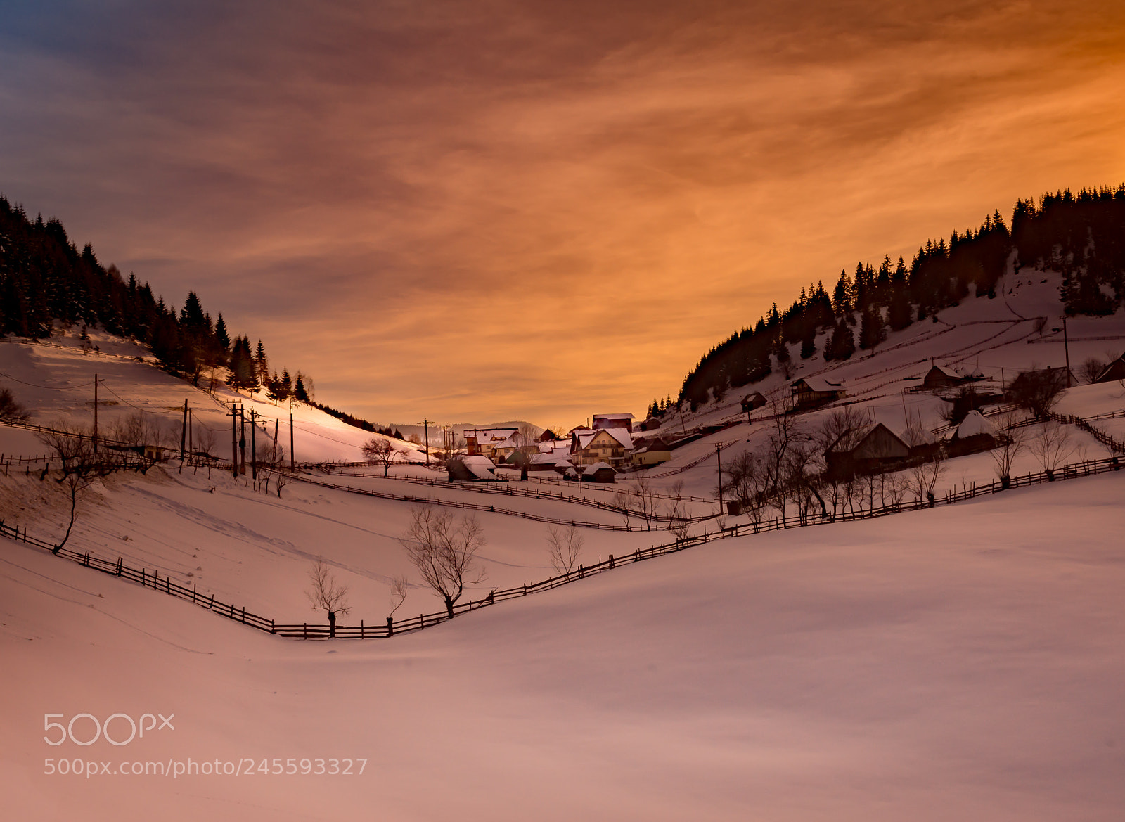 Nikon D7200 sample photo. Winter sunset photography