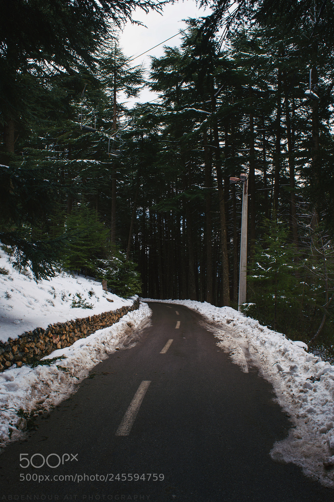 Nikon D3200 sample photo. Snow road! photography