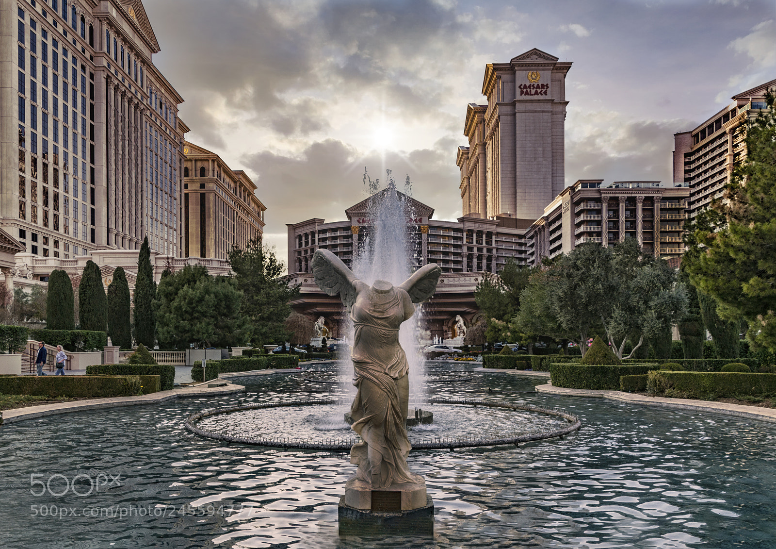Nikon D7100 sample photo. Ceasar's palace at sunset photography
