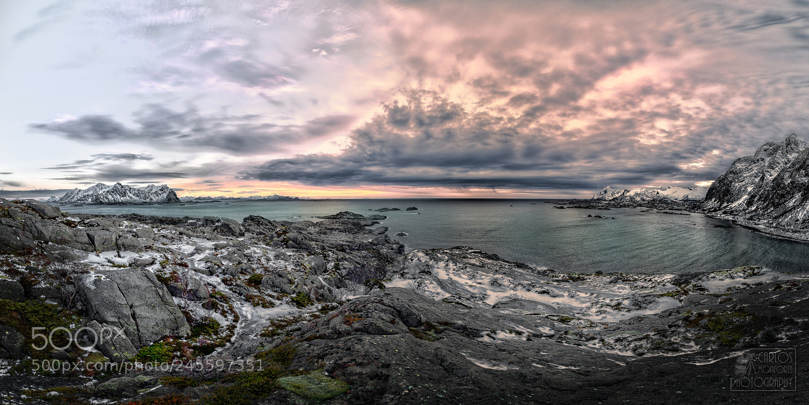 Canon EOS-1D X Mark II sample photo. Sunset in svolvear fjord photography