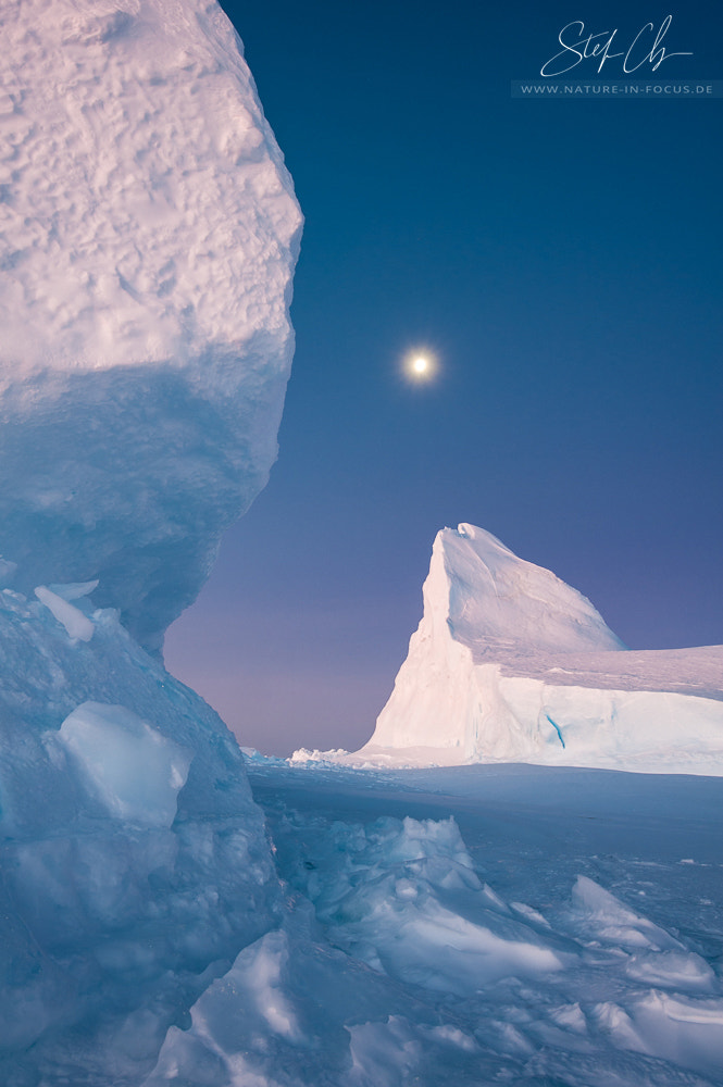 Moon over the sea ice by Stefan Christmann on 500px.com