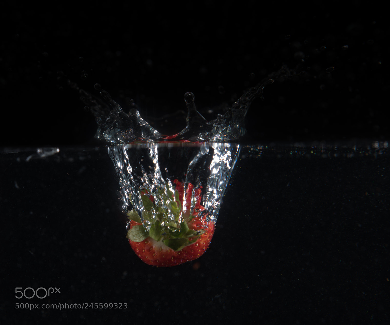 Nikon D850 sample photo. Strawberry splash photography