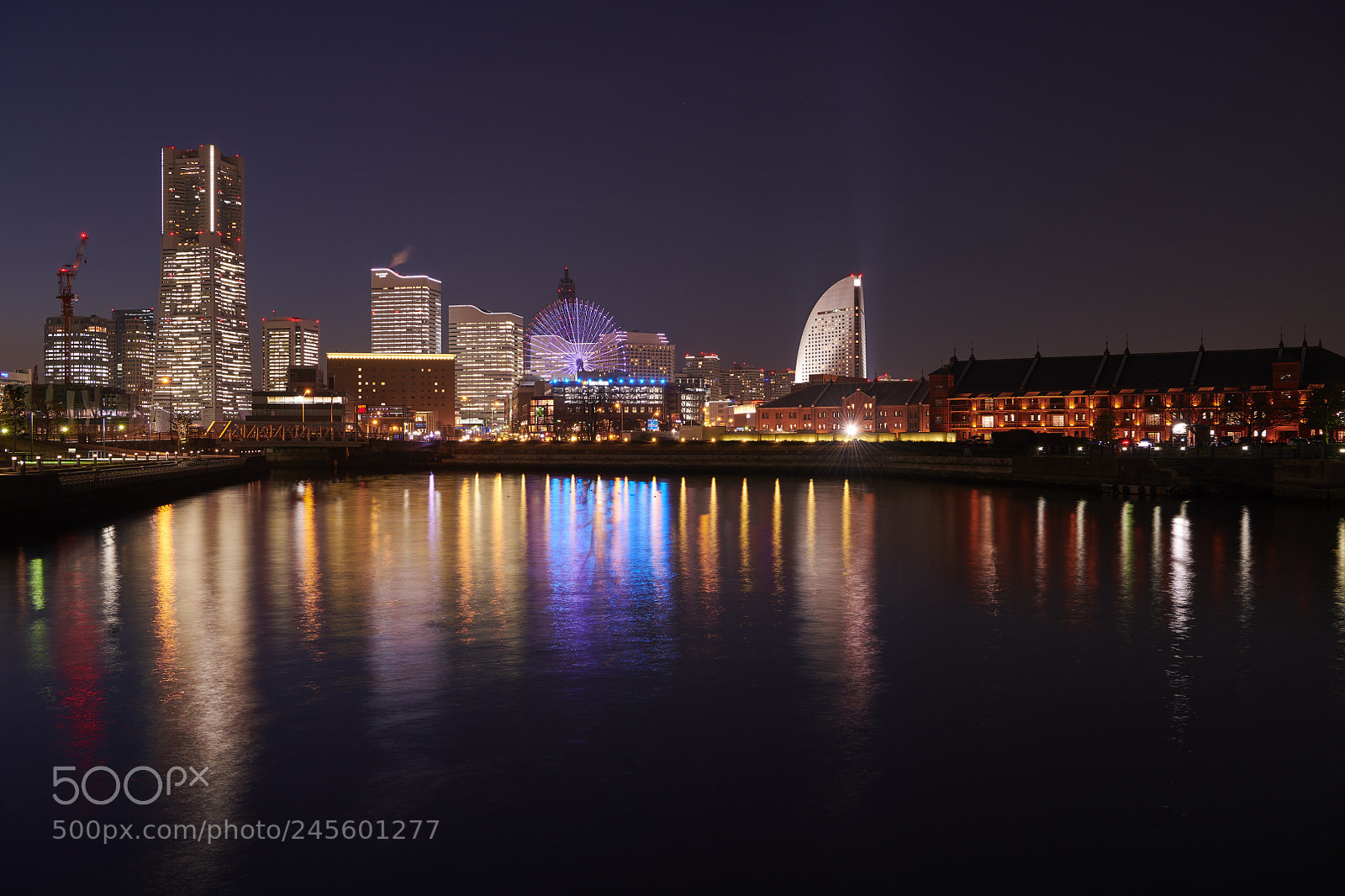 Nikon D850 sample photo. Night light in minatomirai photography