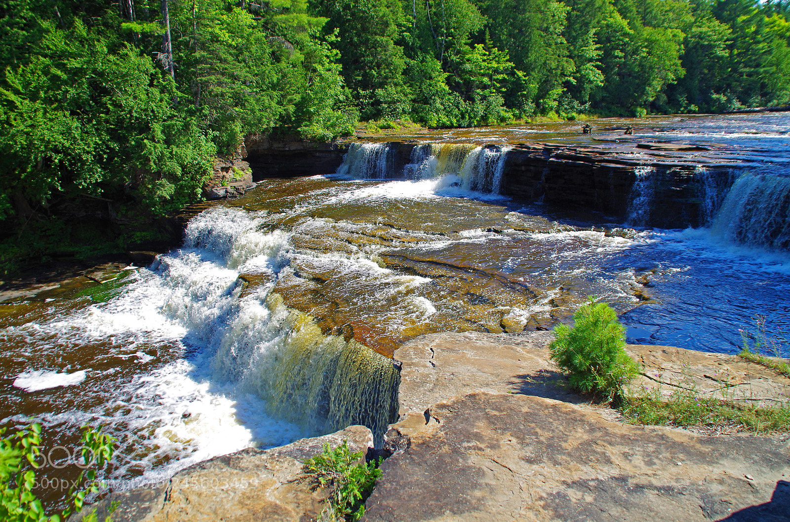 Pentax K-50 sample photo. Tahquamenon lower falls ii photography