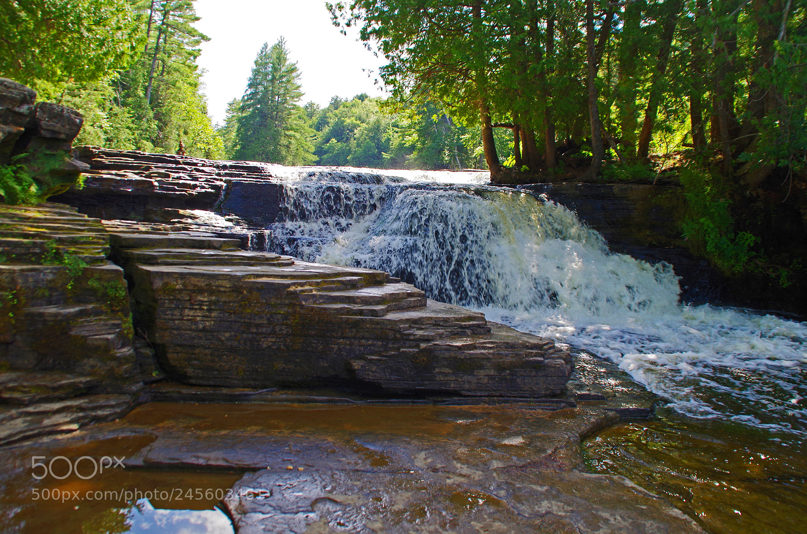 Pentax K-50 sample photo. Tahquamenon lower falls i photography