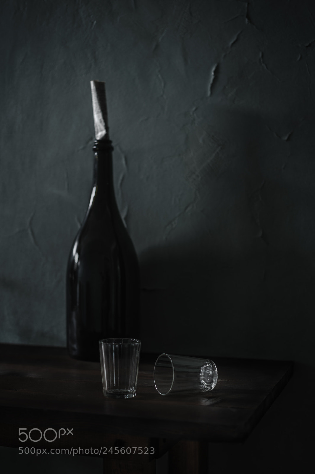 Nikon D700 sample photo. Bottle and two glasses photography