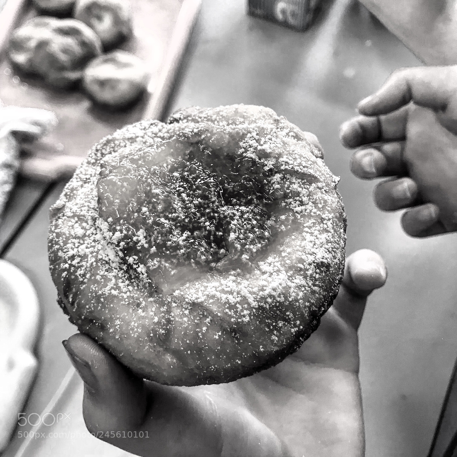 Apple iPhone 7 sample photo. Donut with jam photography