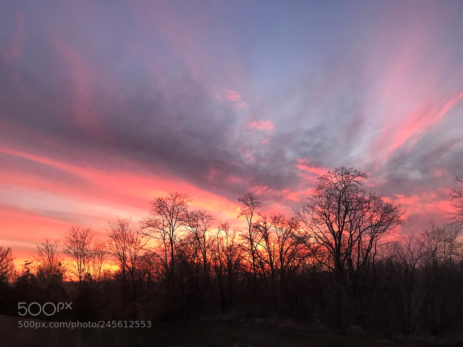 Apple iPhone 7 sample photo. Country winter sunset photography