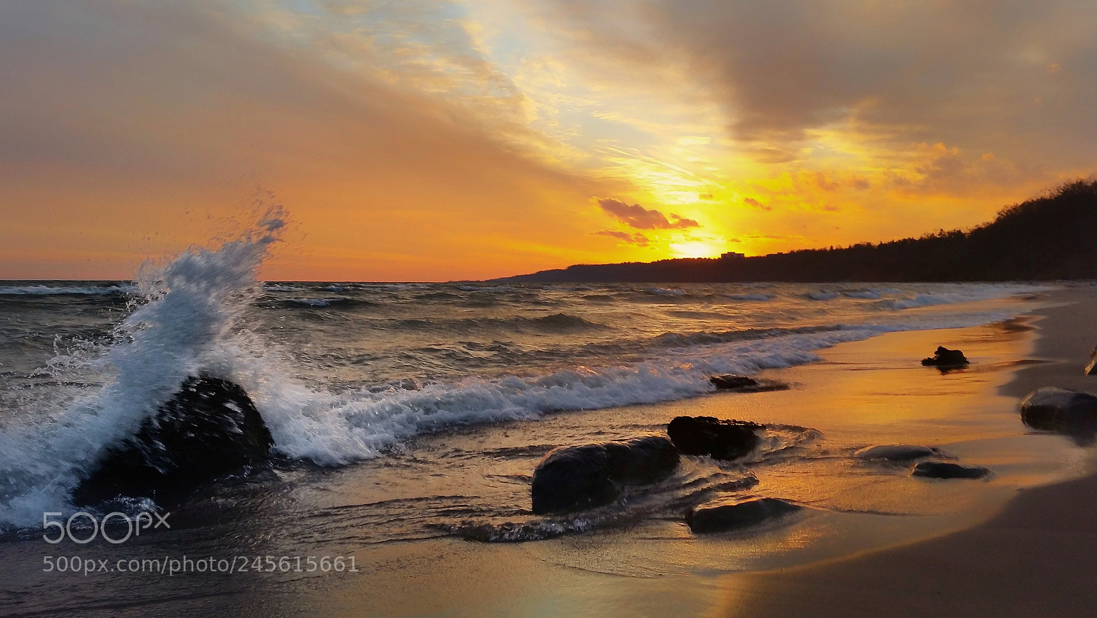 Samsung Galaxy S5 sample photo. Sunset splash photography