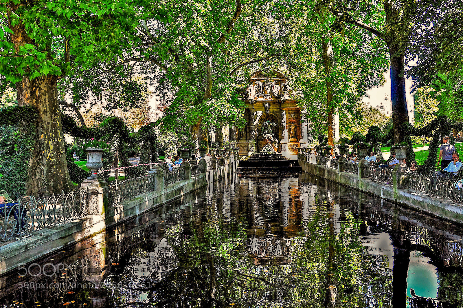 Nikon D90 sample photo. Luxembourg gardens fontan medici photography