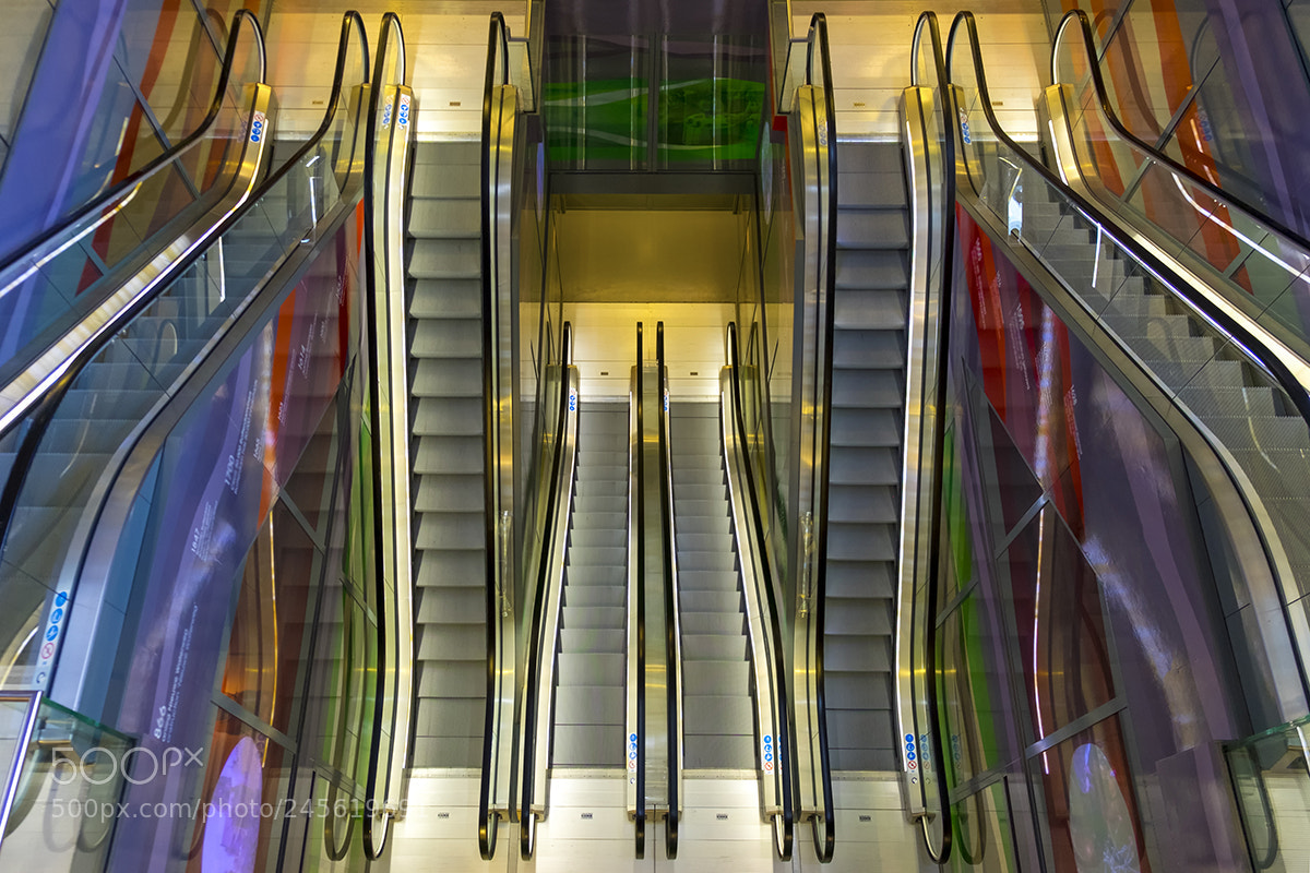 Fujifilm X-T1 sample photo. Escalator photography