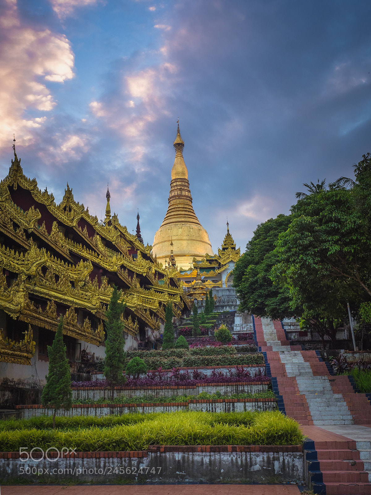 Olympus OM-D E-M1 sample photo. The shwedagon pagoda photography
