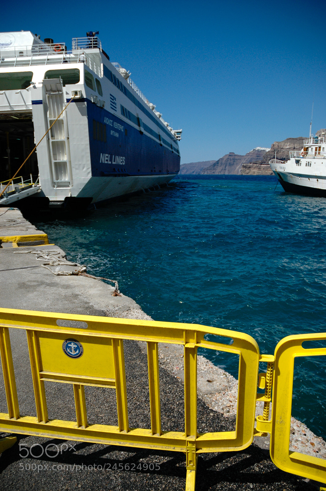Nikon D70 sample photo. Ormos athinios, Όρμος Αθηνιός, thira, Θήρα photography