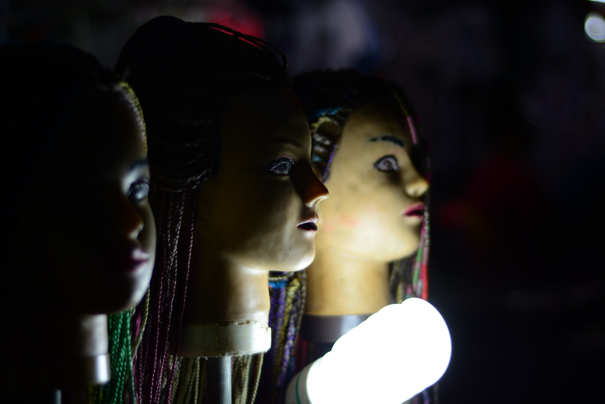 Nikon D7100 + Nikon AF Nikkor 50mm F1.8D sample photo. Night market in bangkok photography