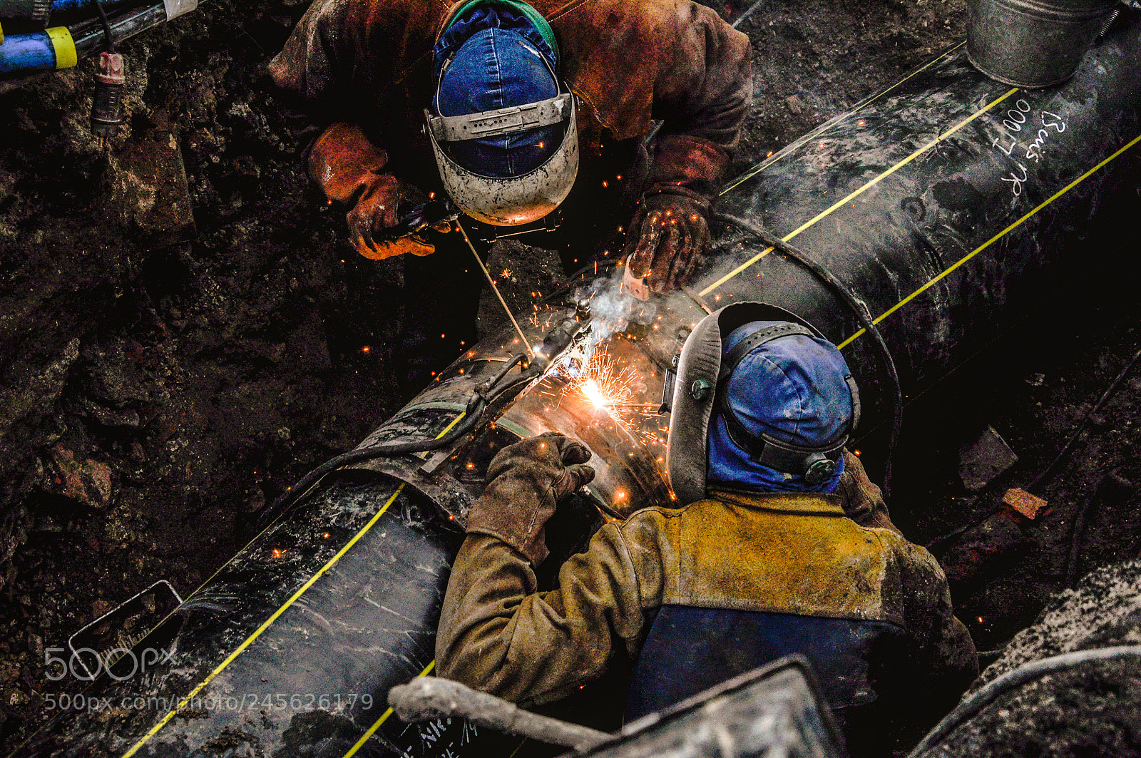 Nikon D90 sample photo. Pipeline welding photography