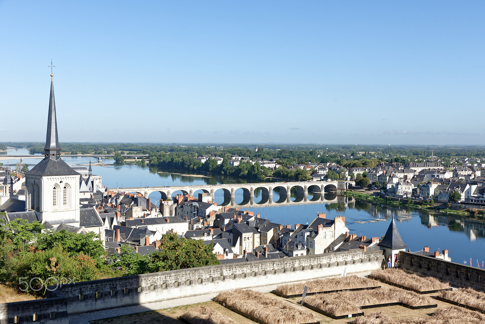 Nikon D810 sample photo. Saumur, fluss loire, blick vom chateau photography