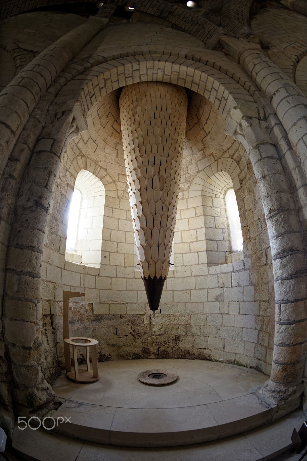 Nikon D810 sample photo. Fontevraud, abbaye fontevraud, küche, fisheye photography