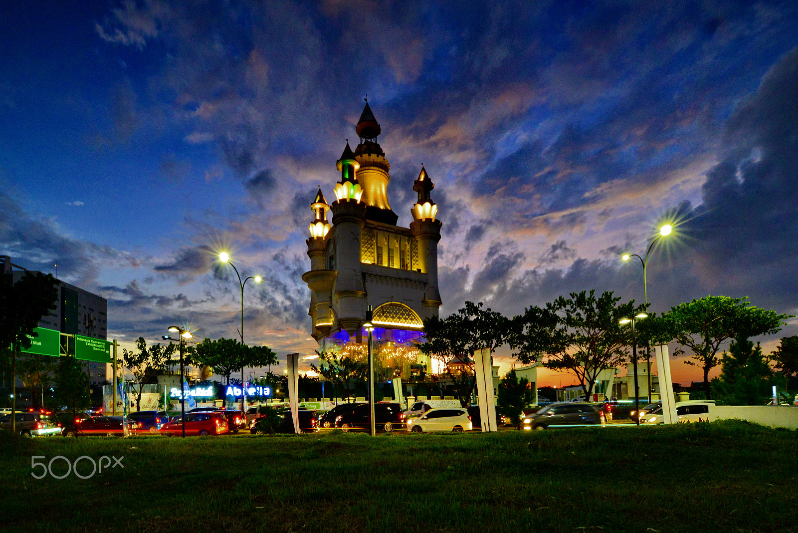 Nikon D800 sample photo. Floating castle in evening comes photography