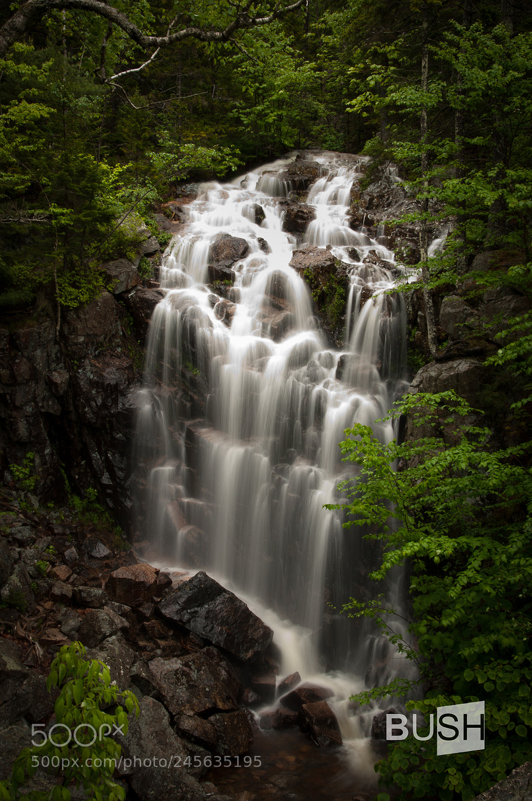 Nikon D90 sample photo. Acadia waterfall photography