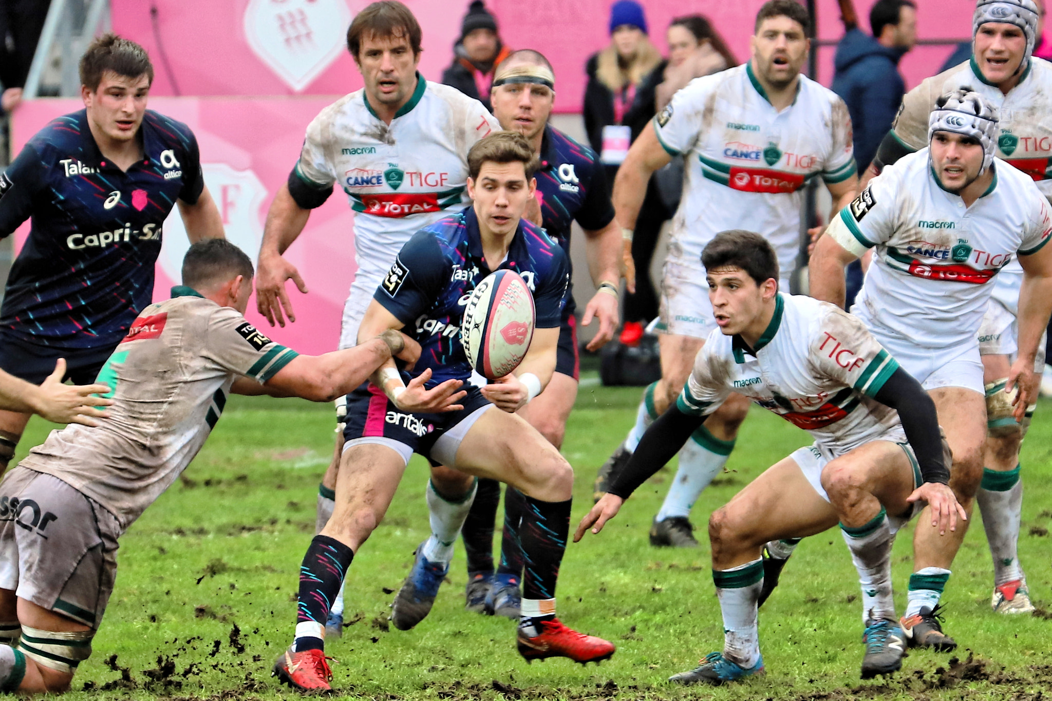 Canon EF 70-300 F4-5.6 IS II USM sample photo. Stade français vs section paloise top14 photography