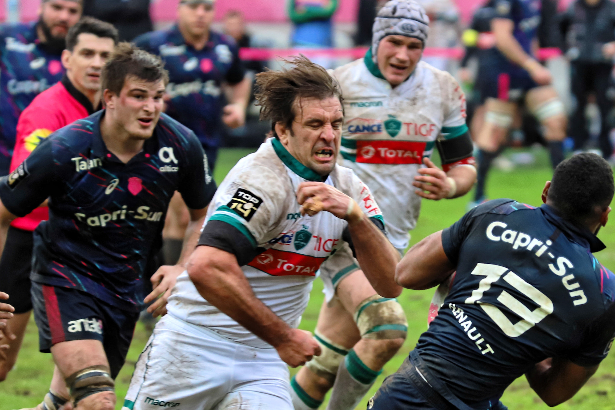 Canon EF 70-300 F4-5.6 IS II USM sample photo. Stade français vs section paloise top14 photography