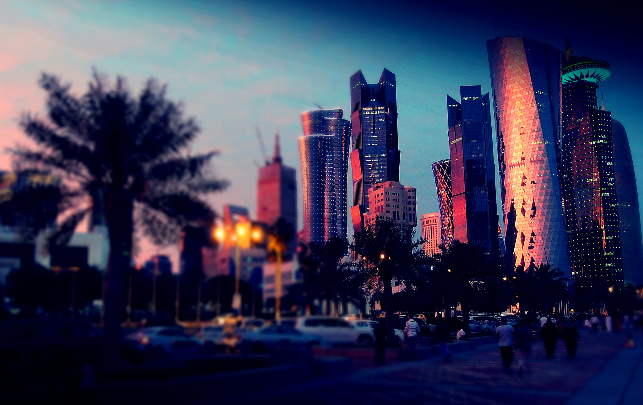 Olympus XZ-1 sample photo. Doha sunset photography