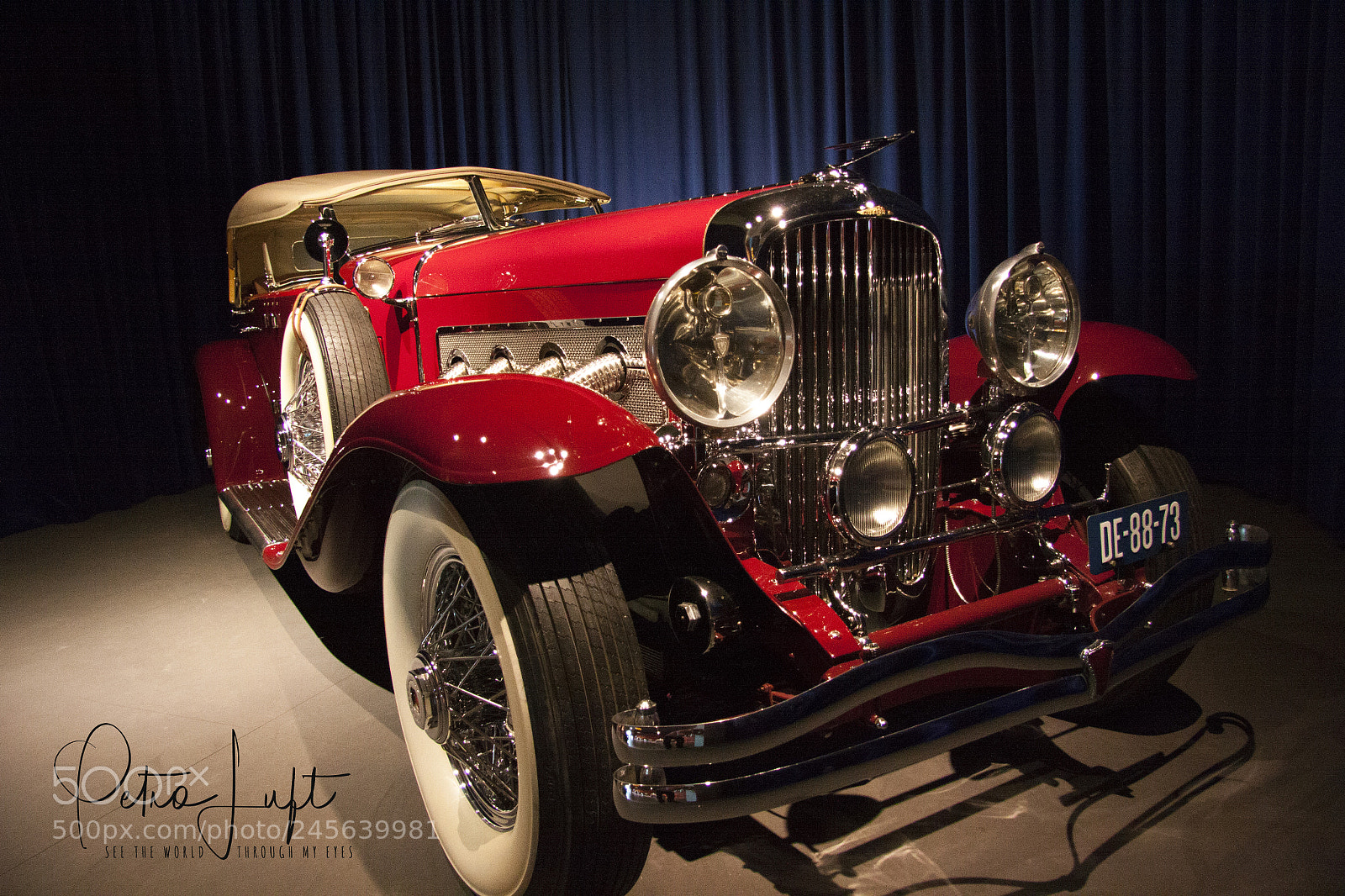 Canon EOS 50D sample photo. Classic red car photography