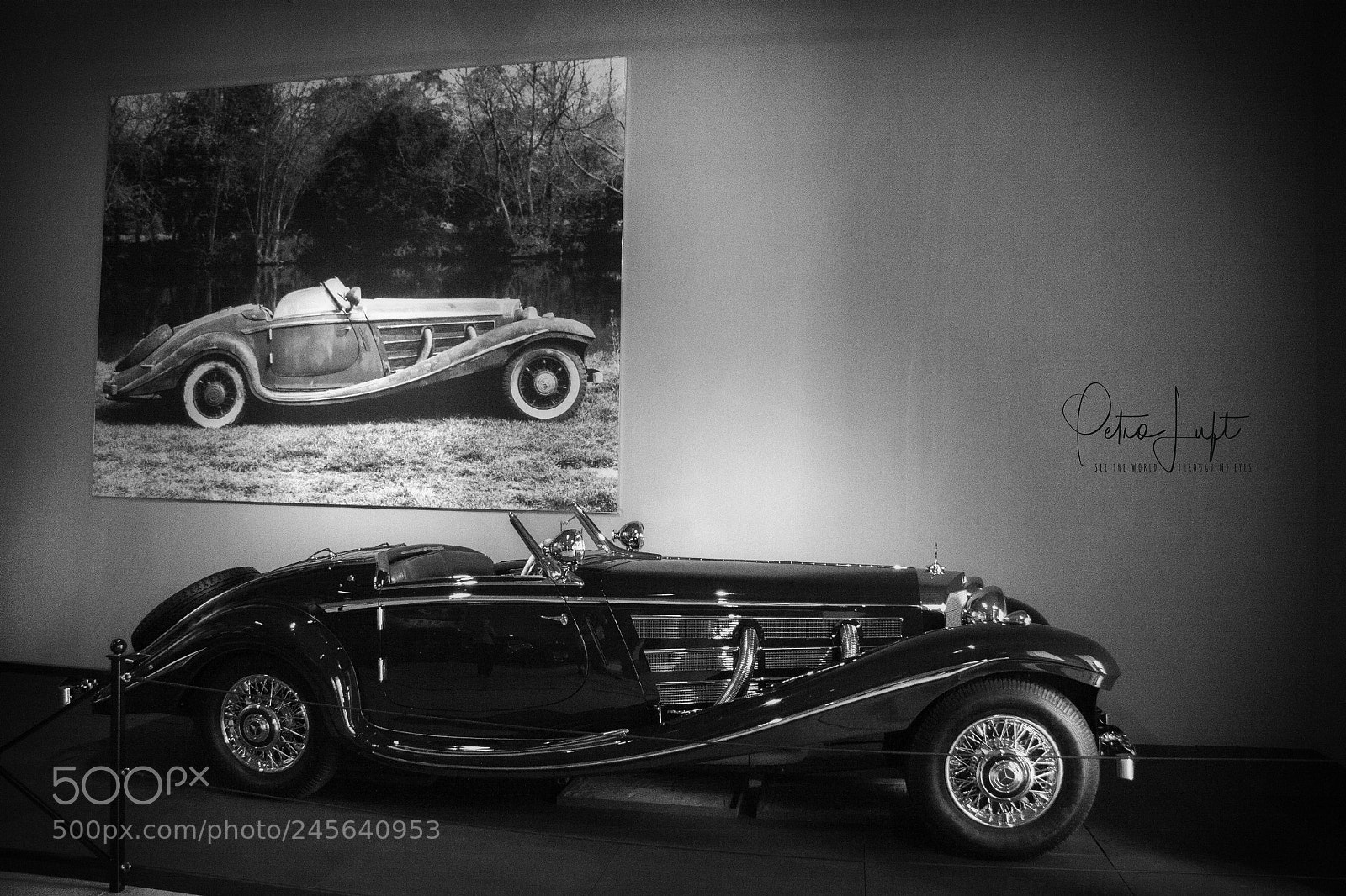 Canon EOS 50D sample photo. Classic car b&w photography